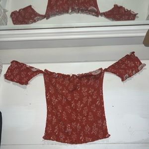 Off the shoulder floral top